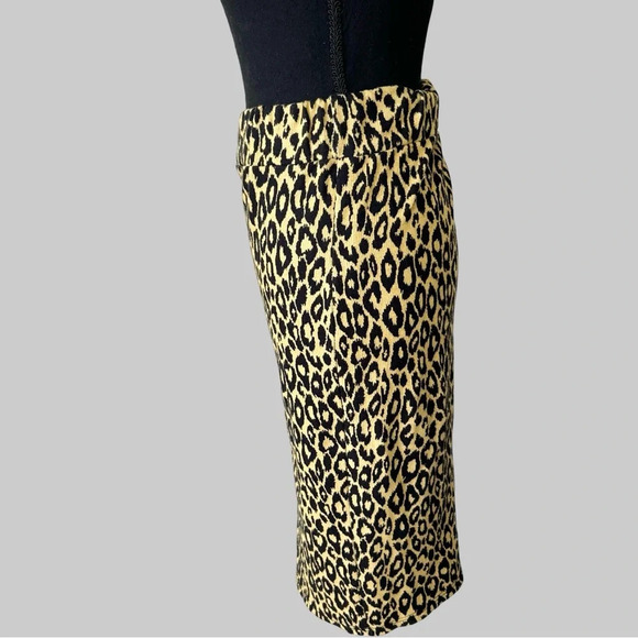 Ring Leopard Knitted Midi Bodycon Skirt Made in Korea - Picture 2 of 11